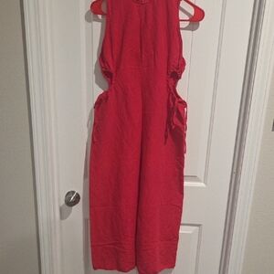 Zara Vibrant Red Backless Dress